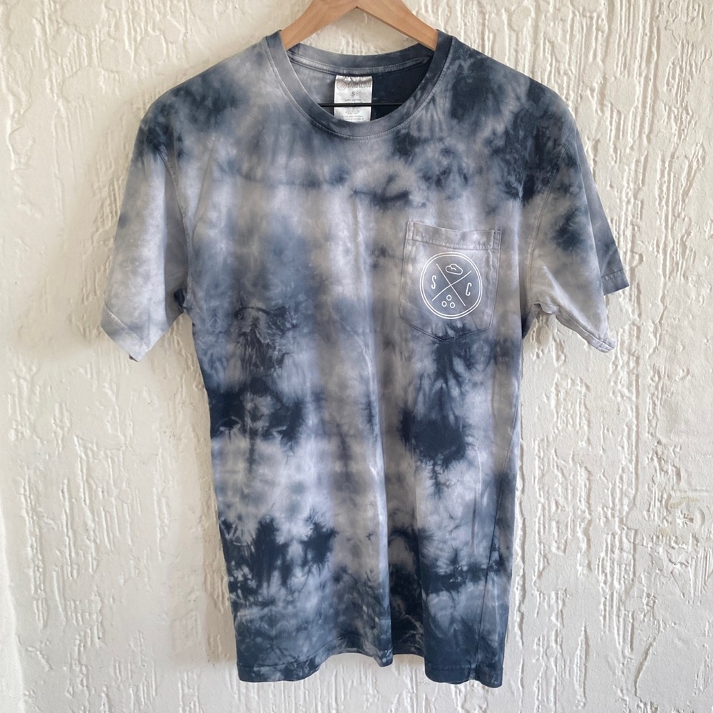 Sand Cloud Blue Tie Dye Short Sleeve T-shirt Size Small